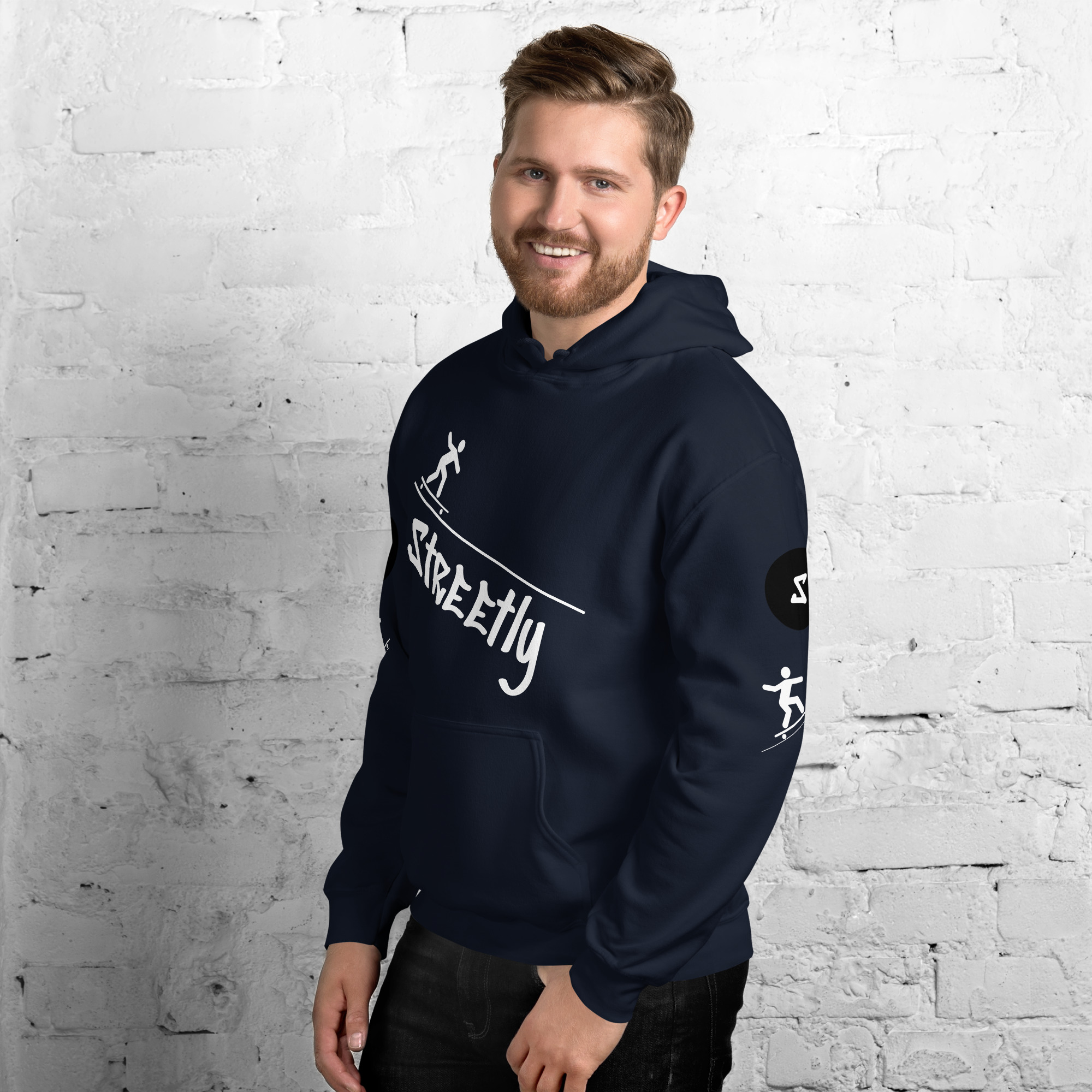 Streetly skater hoodie man